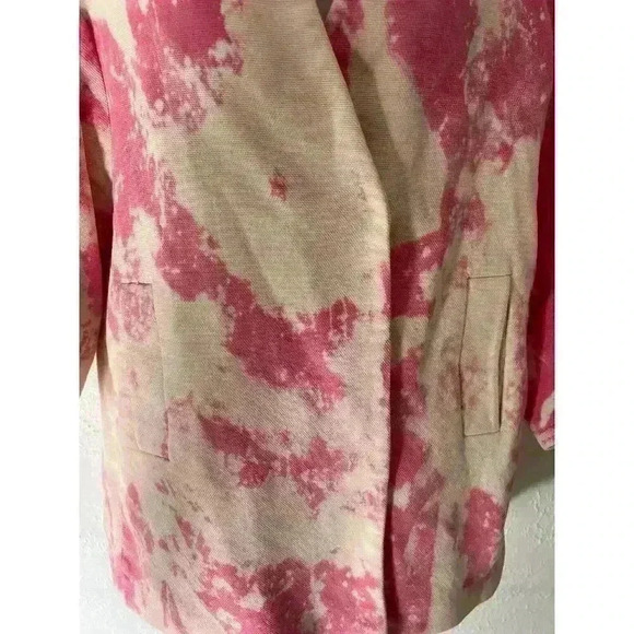 Zara Pink & White Blazer Size Medium - Picture 2 of 8